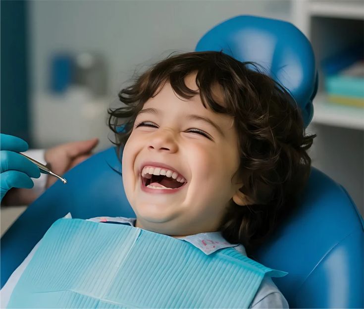 Happy child patient